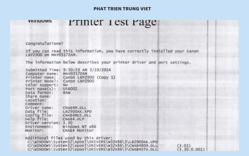 Lỗi bản in/copy có vệt sọc đen dọc trang
